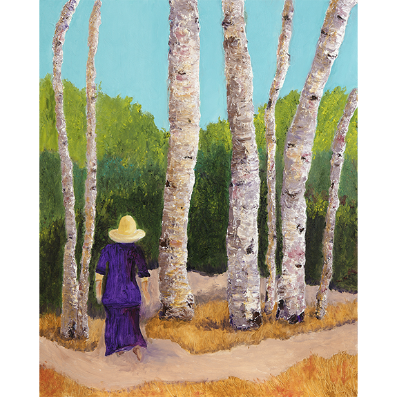 Walk in Woods - Landscape Oil Painting