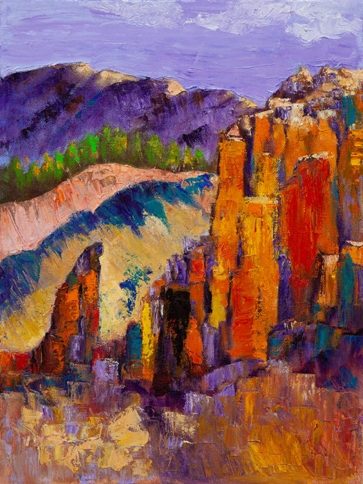 Kneeling Nun Oil Painting by Dianne Doan
