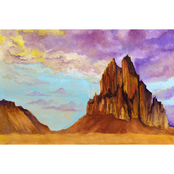 Shiprock - Landscape Oil Painting